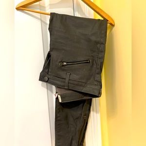 Paige Dark Grey Coated Moro Jeans